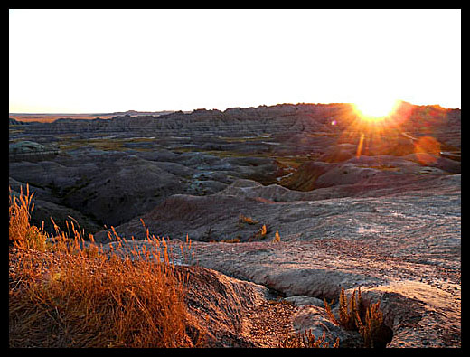 Badlands sunset